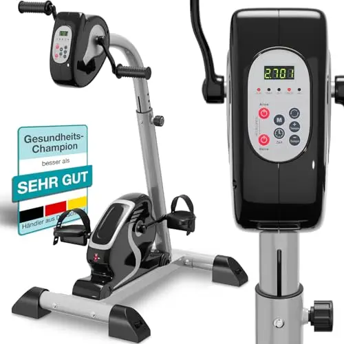 maxVitalis 2in1 Arm und Beintrainer mit Motorunterstützung, Elektro Heimtrainer höhenverstellbar, passives und gelenkschonendes Training der Arme und Beine, Trainingscomputer mit 6 Trainingsprogrammen