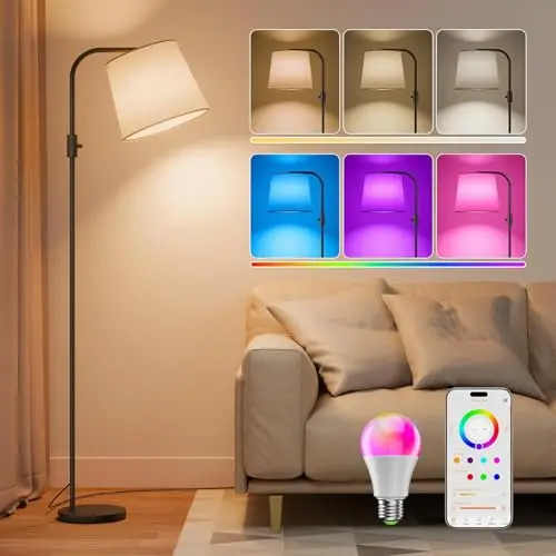 dusktec stehlampe wohnzimmer rgb app