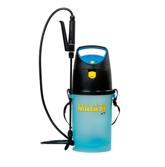 Matabi e7 Elektrischer Sprühgerät für Garten und Gemüsegarten, mit Akku, Autonomie > 10 Behälter, USB-C-Ladung, Start/Stop-System, verstellbare Düse, transparenter Tank, einfach zu bedienen