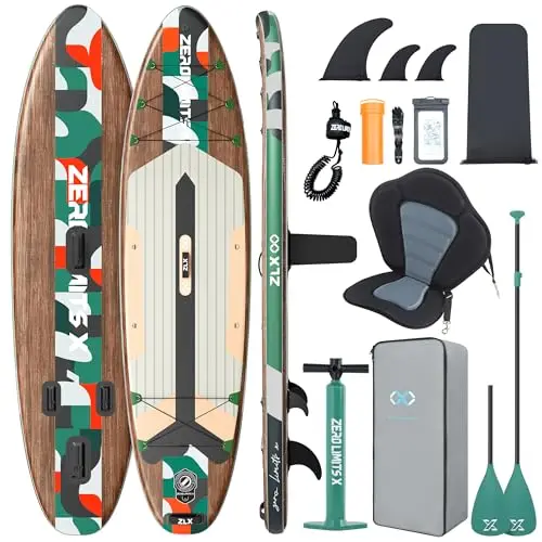 zlx sup board mit sitz 320cm aufblasbar