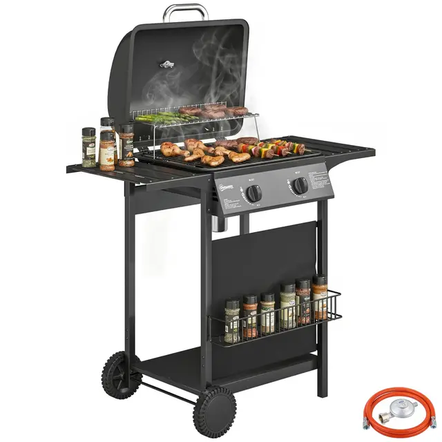 Outsunny 5KW 2-Brenner Gasgrill