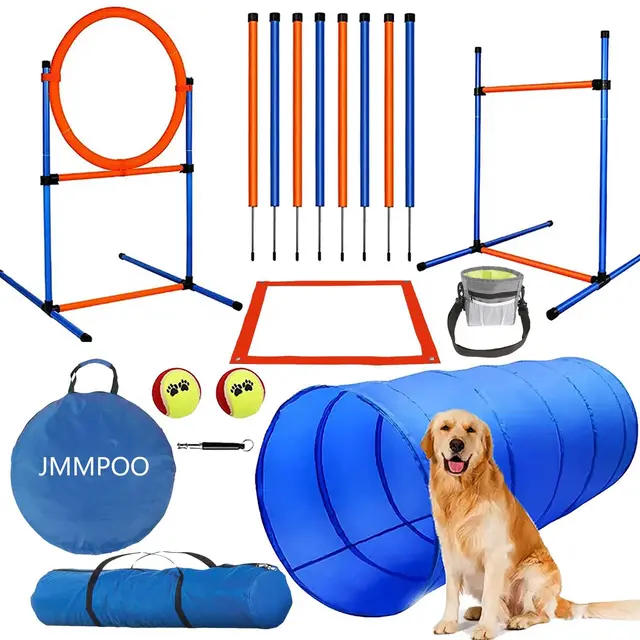 jmmpoo agility set hunde 65-teilig