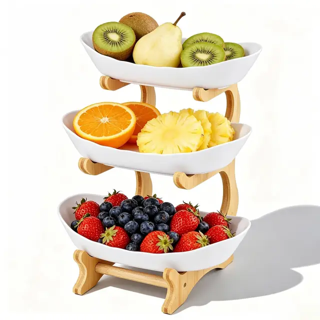 zencantorous obst etagere 3 etagen weiß