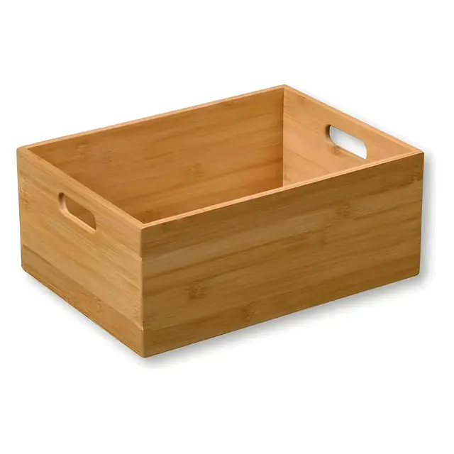 Kesper | Aufbewahrungsbox, stapelbar, Material: FSC®-zertifizierter Bambus, Maße: B 33 x T 24 x H 13,5 cm, Farbe: Braun | 57402