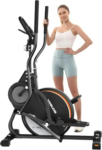 YOSUDA Crosstrainer für Zuhause, 3-in-1 Ellipsentrainer+Stepper+Stairmaster, 16 Widerstandsstufen, 8kg Schwungrad, Ultraleiser Magnetisch, 45° Neigung, Pulssensor, LCD Monitor