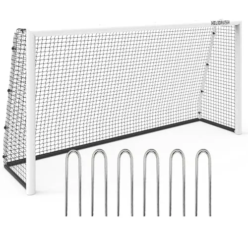 Fussballtor 180/240/300 für Garten & Training - Großes Fußballtor Outdoor, Stabiler Stahlrahmen Verzinkt,Edelstahl 304, Aluminium & Pulverbeschichtet, Reißfestes 1000D Netz, Wetterfest