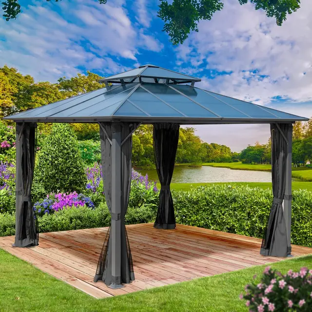 brast pavillon aluminium pagode 4x4m