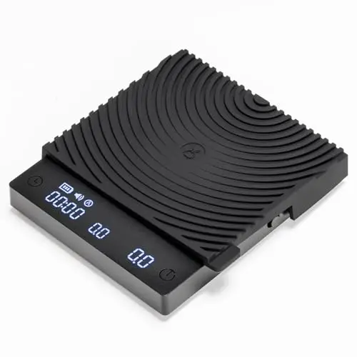 TIMEMORE Black Mirror Basic mini Kaffeewaage Elektronische Ultradünn und Leicht Espressowaage Mit Wasserdurchflussmenge und Timer-Funktion, Digitalwaage für Küche/Backen/Kochen