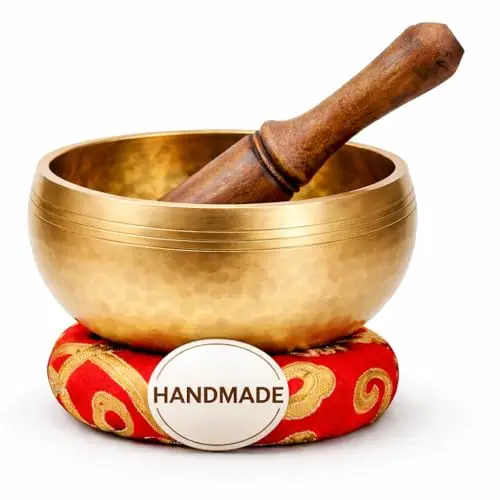 Tibetische Klangschalen Setz – Einfach zu Spielen für Anfänger – Authentische Handarbeit Heilung Meditation Yoga Klang Schüssel - Perfekt Geschenk für Frauen von Himalayan Bazaar (3 Zoll)