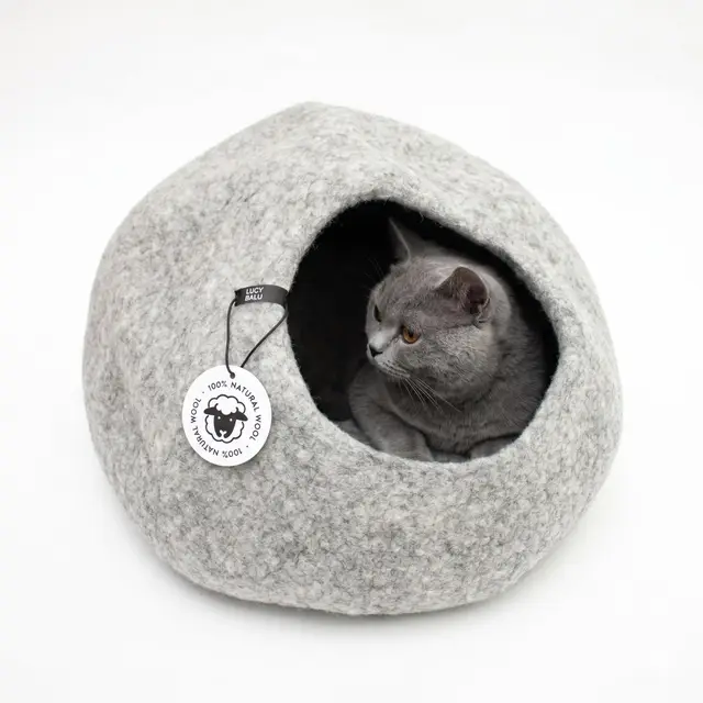 lucybalu pebble filzhöhle katze 45cm