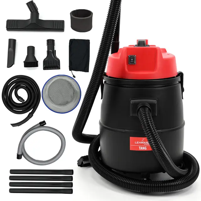 LEHMANN Teichschlammsauger 4-in-1, 1400 W, Teichsauger Schlammsauger mit 30-L-Behälter, Nass- & Trockensauger mit Gebläsefunktion, Effektive Teich- und Poolreinigung, Poolsauger mit Zubehör