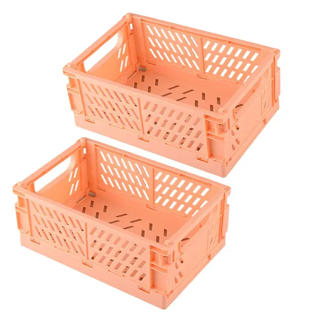 Frepea Klappbox Orange 2er Set 25x15x10cm Kunststoff