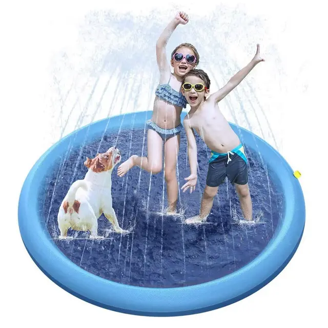 CNMTCCO Hundepool Splash Pad 150 cm Anti-Rutsch PVC