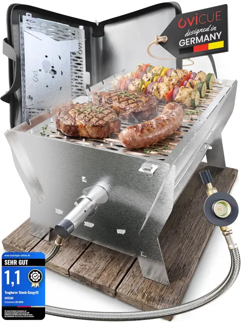 ovicue mobiler steck-gasgrill gas