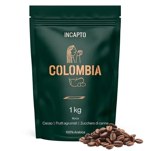 Incapto Spezialitäten-Kaffeebohnen | Single-Origin Kolumbien | Espresso 100% Arabica | Specialty Coffee 84 Punkte SCA | Traditionell Geröstete Bohnenkaffee | Plantage Huila, Cadefihuila, 1kg