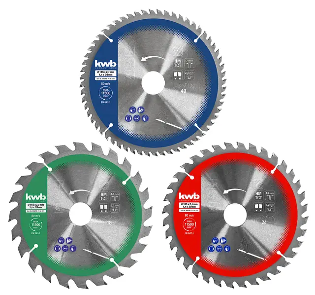 kwb 584799 Kreis-Sägeblatt-Set 3-tlg.