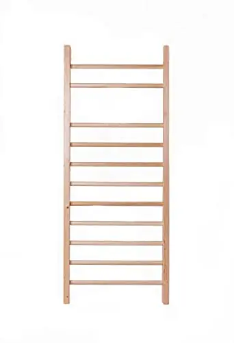 Sprossenwand aus Buche für Physiotherapie, Gymnastik und Fitness - Verwendung in Heimen, Fitnessstudios, Kliniken, Schulen oder Fitnesscentern - 195 x 80 cm