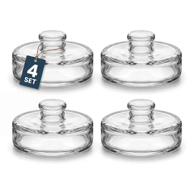 HOMELYN 4er Set Fermentiergewichte (⌀7cm) I Glasgewichte zum Fermentieren I Für ideales Fermentieren von Sauerkraut, Kimchi & Co.