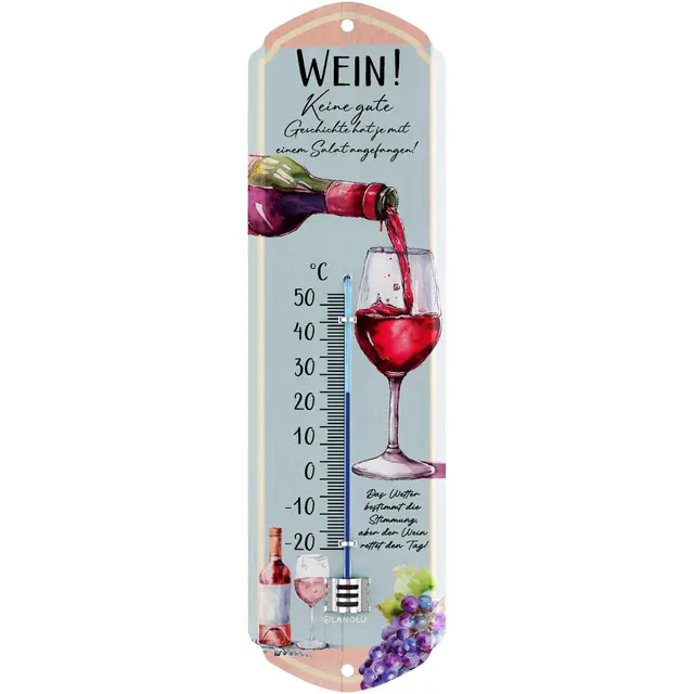lanolu retro thermometer wein