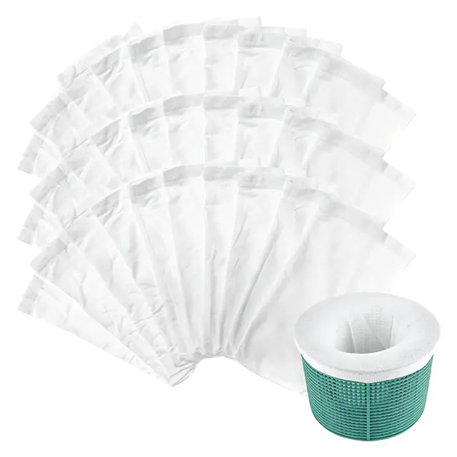 30pcs Pool Skimmer Socken, Schwimmbad Skimmer Socken, Filtersocken Skimmer, Filtersocken für Skimmer Teich Reinigung Schmutz und Blättern für Pool, Schwimmbad Skimmer Filter Sieb Netz