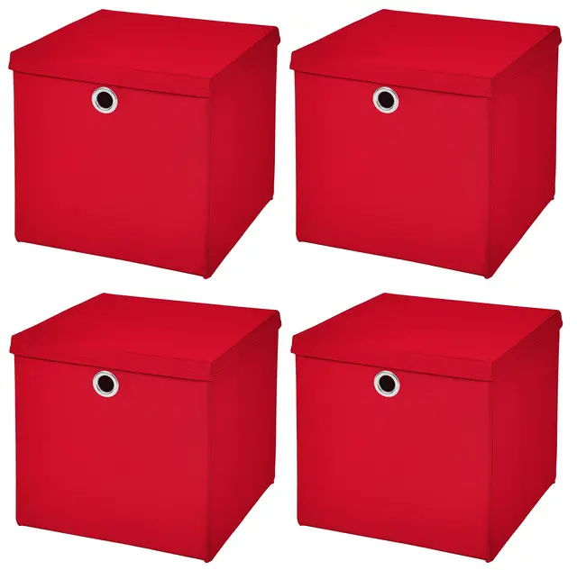 stick&shine faltbox 33cm rot 4er-set