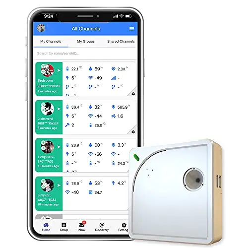 UbiBot WS1 | WLAN-fähiger Temperatur- und Feuchtigkeitsmesser, drahtloses Thermo- und Hygrometer, App auf Deutsch erhältlich, mit Datenspeicherung (nur 2,4 GHz WLAN, IFTTT)
