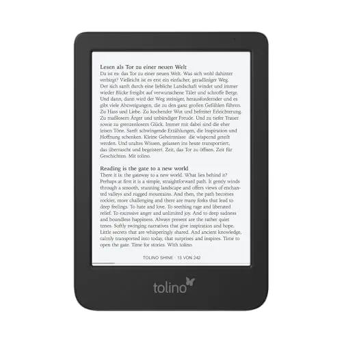 tolino shine 5 eReader 6″ E-Ink Touchscreen – 16 GB Wi-Fi, Hörbuch-Wiedergabe, EPUB & PDF, eBook Reader für Bücher & Magazine