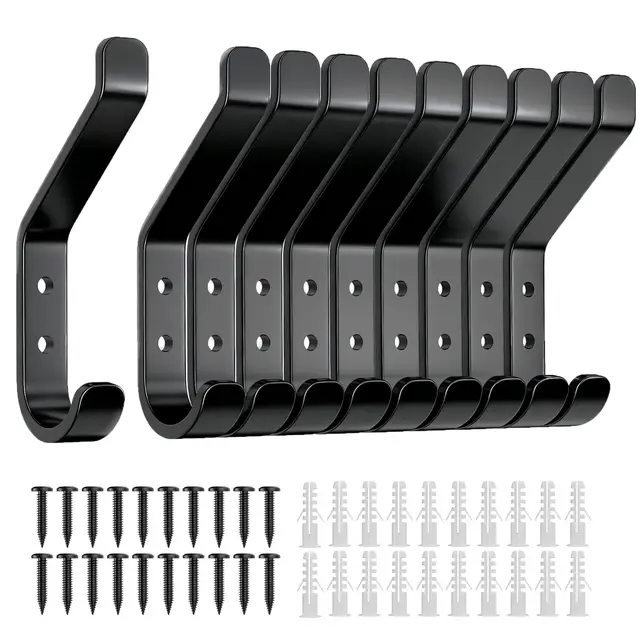 susswiff kleiderhaken 10er set schwarz