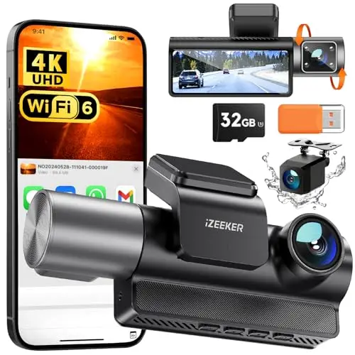 izeeker 3-kanal 4k dashcam