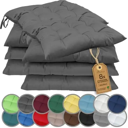 naturemark stuhlkissen 8er set 40x40