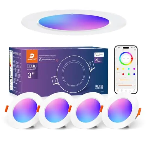 dusktec led rgb smart einbaustrahler