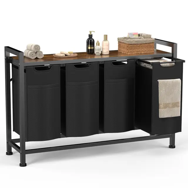 sweetcrispy wäschesammler 4 fächer 160 l