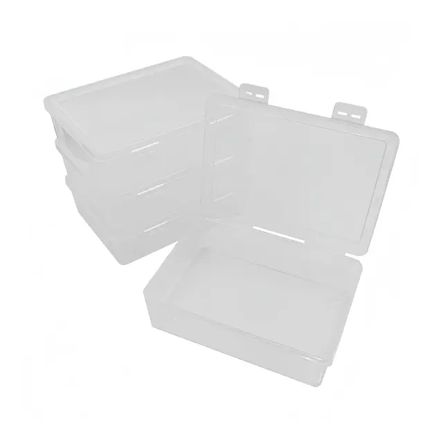 WYAN 4pcs Aufbewahrungsbox mit Deckel, Aufbewahrungsbox, Plastikbox mit Deckel, für Haus, Büro, Schule, Zur Aufbewahrung von Perlen, Ohrstöpseln und anderen kleinen Gegenständen