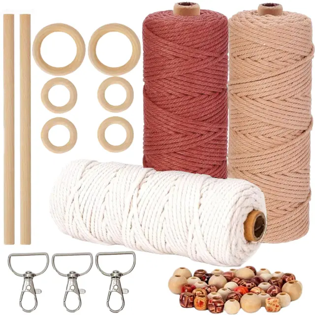 hancheng makramee garn set 180m 3mm