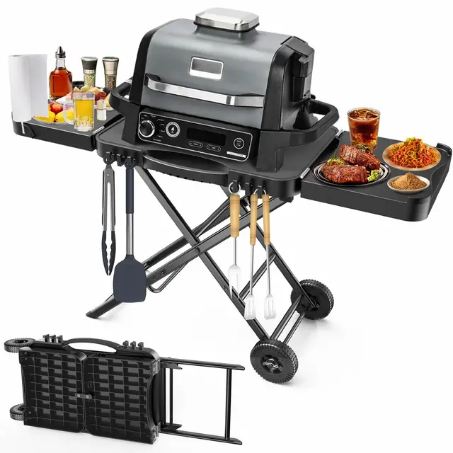 bbqmall grillwagen faltbar ninja