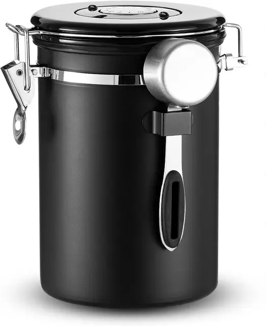 PIQIUQIU Kaffeebehälter Edelstahl Kanister 1,8 L