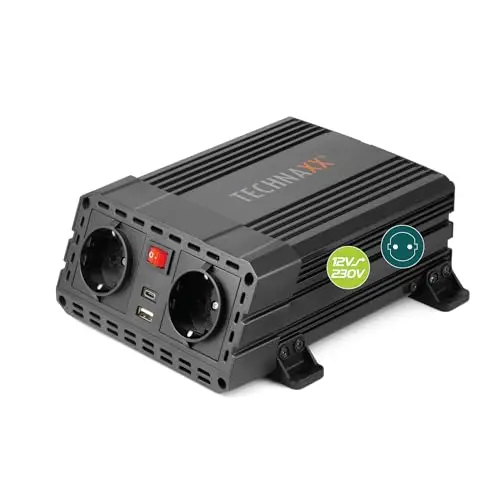 Technaxx TE19 KFZ Wechselrichter 12V auf 230V 600W