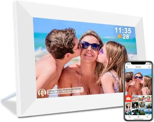 yamemo Frameo Digitaler Bilderrahmen 10,1 Zoll Weiß