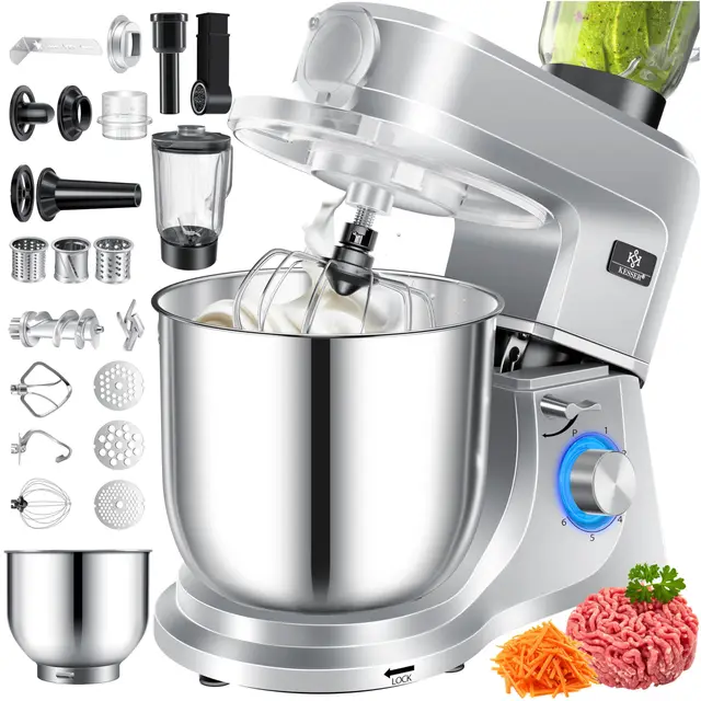 KESSER K-KM 3000 Küchenmaschine 3in1 mit Fleischwolf und Mixer