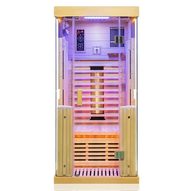 Dewello Kingston Infrarotkabine 90×90 cm Hemlock 1 Person