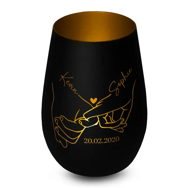 true statements windlicht schwarz gold
