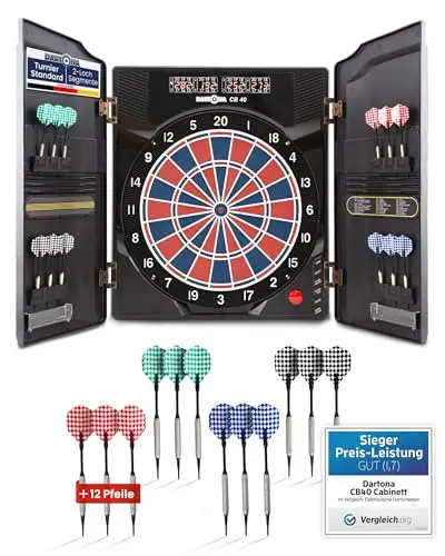 Dartona Elektronische Dartscheibe CB40 Cabinett