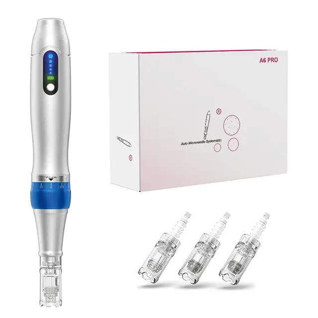 Ultima Microneedling Pen, Wiederaufladbarer Derma-Pen, langlebig, präzise Ergebnisse, einfach zu transportieren, für den Heimgebrauch, für Reisen, 9 Ersatznadeln, 12/24/36 Pin, jede Art 3 Stück