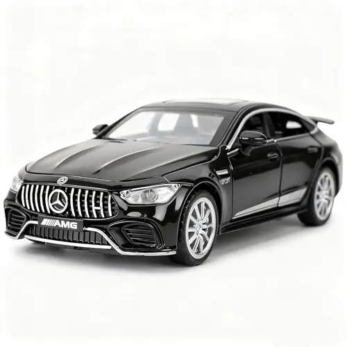 TGRCM-CZ 1/32 Diecast Auto AMG GT63 Modell Auto Pull Back mit Sound und Licht Spielzeug Auto für Jungen Mädchen Erwachsene Geschenk(Schwarz)