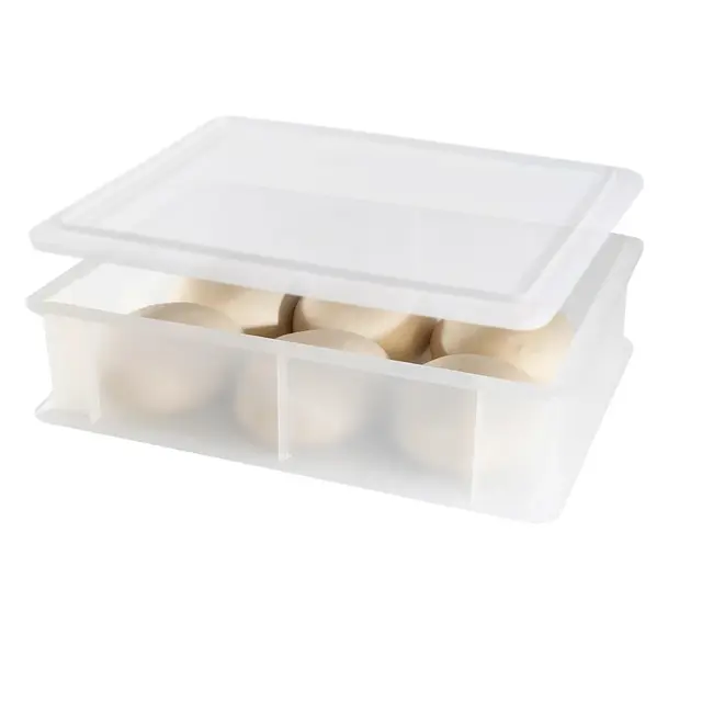 CookandSupply Gärbox für Pizza und Brot BPA-free - Lebensmittelechter Teigbehälter - Made in Italy - 1 Stapelbare Box 40x30x10 cm + 1 Deckel