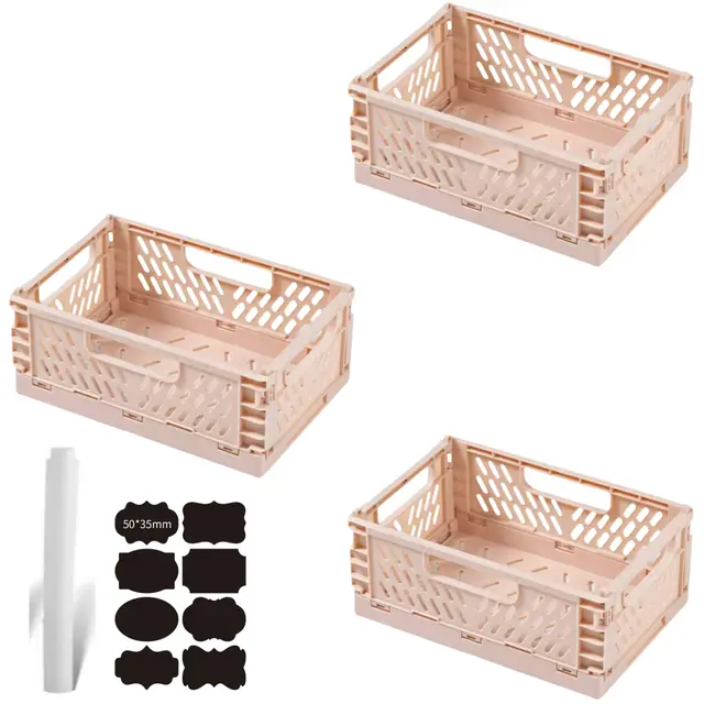 3 Stück Klappbox Klappkiste Pink 30×20×12 cm Klappboxen Faltbar Stabil Klappkorb Faltbar Klappkorb Aufbewahrungsbox Boxen Aufbewahrung für Küche,Arbeitszimmer,Büro