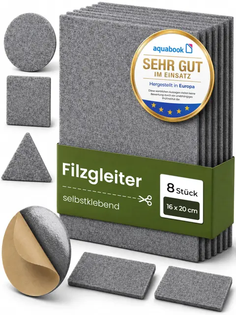 aquabook filzgleiter 8er set