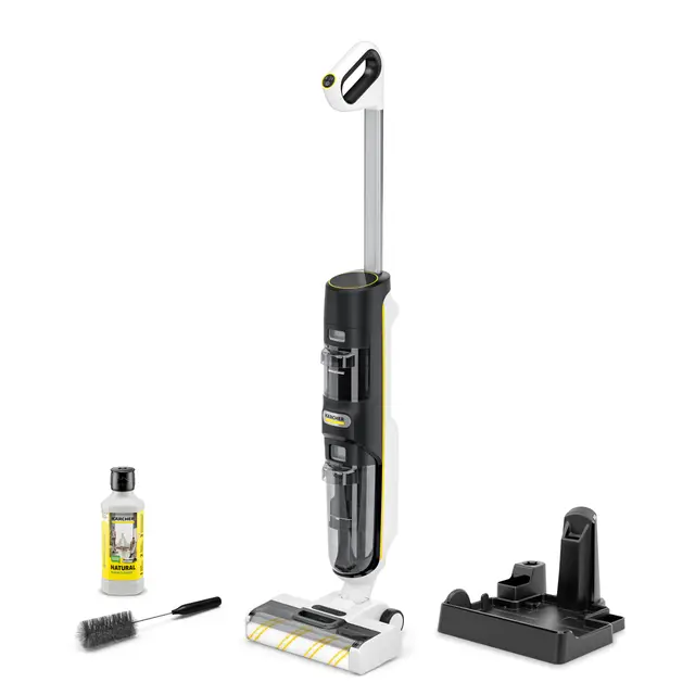 KÄRCHER Saugwischer FCV 4 Natural N, kabelloser Saugwischer mit 4 Reinigungsmodi, Akkulaufzeit: ca. 45 min, Flächenleistung pro Akkuladung: ca. 200 m², inkl. natürlichem Bodenreiniger