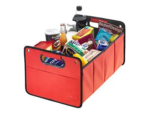 CB Präsentwerbung GmbH CBag rot - Kofferraumtasche aus Polyester mit stabilem Boden - Klappbox Kofferraumbox Faltbox Organizer Autobox Tasche Auto Kofferraum Zubehör (rot)