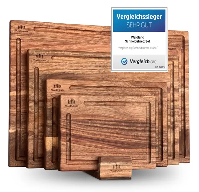 waldland premium schneidebrett holz 4er